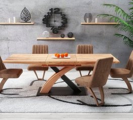 Стол Sandor-3 дуб золотой/черный