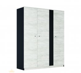 Шкаф 3Д Світ Меблів Тео 3 дверный артвуд светлый 170 см