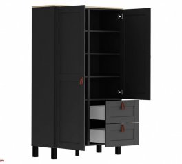 Шкаф BRW Poland REG/100/150/40/6 Modeo 2 дверный графит 100 см