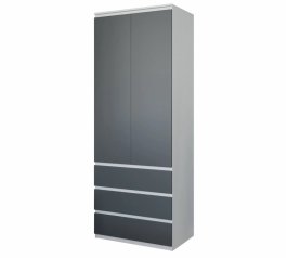 Шкаф Морели Т210 2 дверный белый с полками 80 см