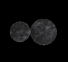 Журнальные столики (d80х42 + d60х51) Borg Bass Black Glossy