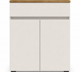 Тумба KOM2D1S Ансі/Anci Дуб травіта/Кашемір