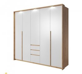 Шкаф 5D3S/230 Perfect Home Xelo 5 дверный белый 225 см