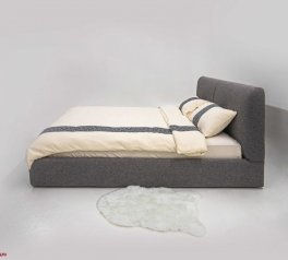 Ліжко м'яке двоспальне Шик Галичина Макар з підйомним механізмом та нішею для білизни