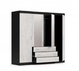 Шкаф 4д + 3шх КС Терра 4 дверный антрацит 200 см