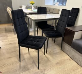 Стілець N-66-2 чорний велюр