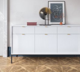 Комод Білий/Чорні ніжки KSZ154 Nova