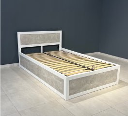 Кровать LOFT 120×200 + подъёмный механизм Дуб Сонома / Чёрный мат MebliRoMax