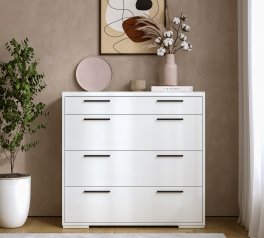 Комод дерев'янний DrevKO Нордон з 4 висувними шухлядами Емаль