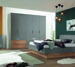 Модульная спальня Linz/Линц Миромарк Серый сланец/Дуб Вотан