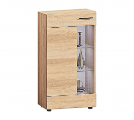 Шкаф Комфорт меблі 1Д.595 Эко Белый Глянец 2 дверный дуб 60 см