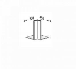 Секция верхняя антресоль обманка Угол 90° 650х650/360 Миллениум WG
