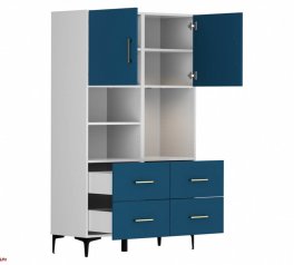 Шкаф BRW Poland REG/100/150/40/10 Modeo 2 дверный синий 100 см