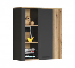 Вітрина висяча 2D1W графіт Esteban