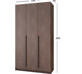 Шкаф Mebelstar Оскар трехдверный с ящиками Дуб ристретто 120 см