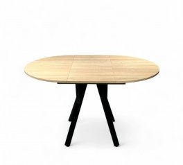 Стол круглый раскладной Lite Slide / Лайт Слайд MebliRoMax D800 ЛДСП 18 мм