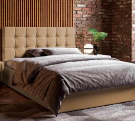 Ліжко м'яке Віоріна деко Quattro / Кватро з підйомним механізмом та нішею для білизни