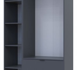 Шкаф Дорос Гелар графит с Этажеркой 2-х дверной 115,7 см