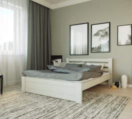 Ліжко дерев'яне Лев Жасмін Масив бук Білий