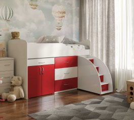 Кровать комната со столом №5 Viorina deko Корпус Белый