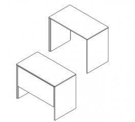 Стол боковой BIU100 Прайм Кашемир / Черный