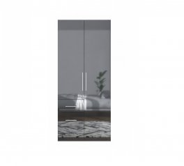 Шкаф 2дв 3шх Миромарк Магнум 2 дверный антрацит 98 см