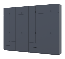 Шкаф для одежды Дорос Лукас графит 8 дверный 320 см