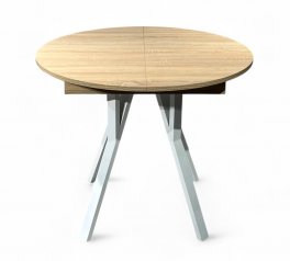 Стол круглый раскладной Lite Slide / Лайт слайд MebliRoMax D900 ЛДСП 18 мм