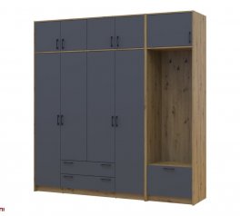 Модульний передпокій Doros Ронді Дуб Артізан / Графіт