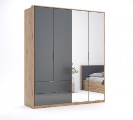 Шкаф 4дв 2шх Миромарк Реймонд 4 дверный антрацит 183 см
