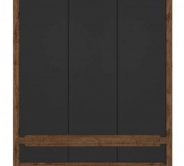 Шкаф SZF3D3S BRW Poland Ruso 3 дверный черный 179 см