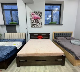 Кровать деревянная Лев Зевс массив Бук