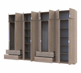 Шкаф для одежды Дорос Лукас дуб сонома 8 дверный 360 см
