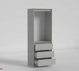 Шафа розпашна №2 Matroluxe Bellini / Белліні 2 дверна з 3 шухлядами 80 см