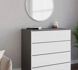 Комод ТХ005 Антрацит / Белый Морели