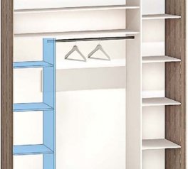 Шкаф-купе 0,9м Модель-4 двухдверный с зеркалом