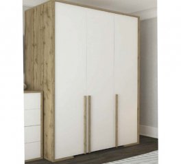 Шафа 3Д Сокме Франческа 3 дверна білий 153 см