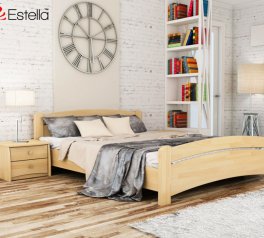 Ліжко дерев'яне Естелла Венеція / Серія Вега Щит / Масив Бук
