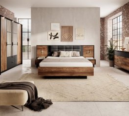 Модульная спальня Milton/Милтон Perfect Home Каштан/Антрацит