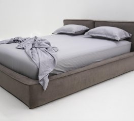 Ліжко м'яке двоспальне Шик Галичина Балі Слім з підйомним механізмом та нішею для білизни