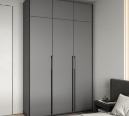 Шкаф Морели R-0015 Рамо 3 дверный антрацит с полками 150 см