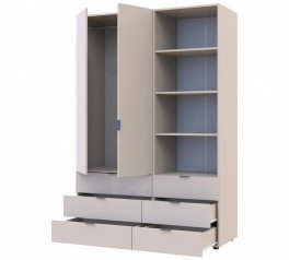 Шкаф для одежды Дорос Гелар кашемир 2-х дверный с пеналом 137,5 см