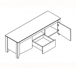 Тумба RTV2D1S Карина
