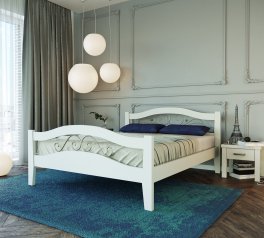 Ліжко дерев'яне Лев Афіна-2 Масив бук Білий