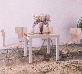 Стіл-трансформер Kors Дуб тахо/Білий