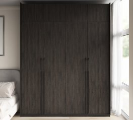 Шкаф Морели R-0020 Рамо 4 дверная венге со штангой и полками 197см