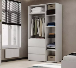 Шкаф распашной комбинированный 3-дверный Art In Head №2 Light 120см