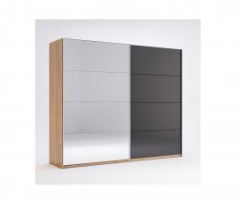 Шкаф-купе с зеркалом Миромарк Луна 2 дверный дуб крафт 250 см
