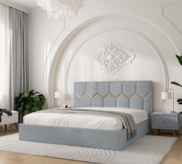 Ліжко м'яке двоспальне Віоріна деко Mirali / Міралі