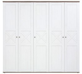 Шкаф SZF5D/23/24 BRW Poland Stockholm 5 дверный белый 243 см